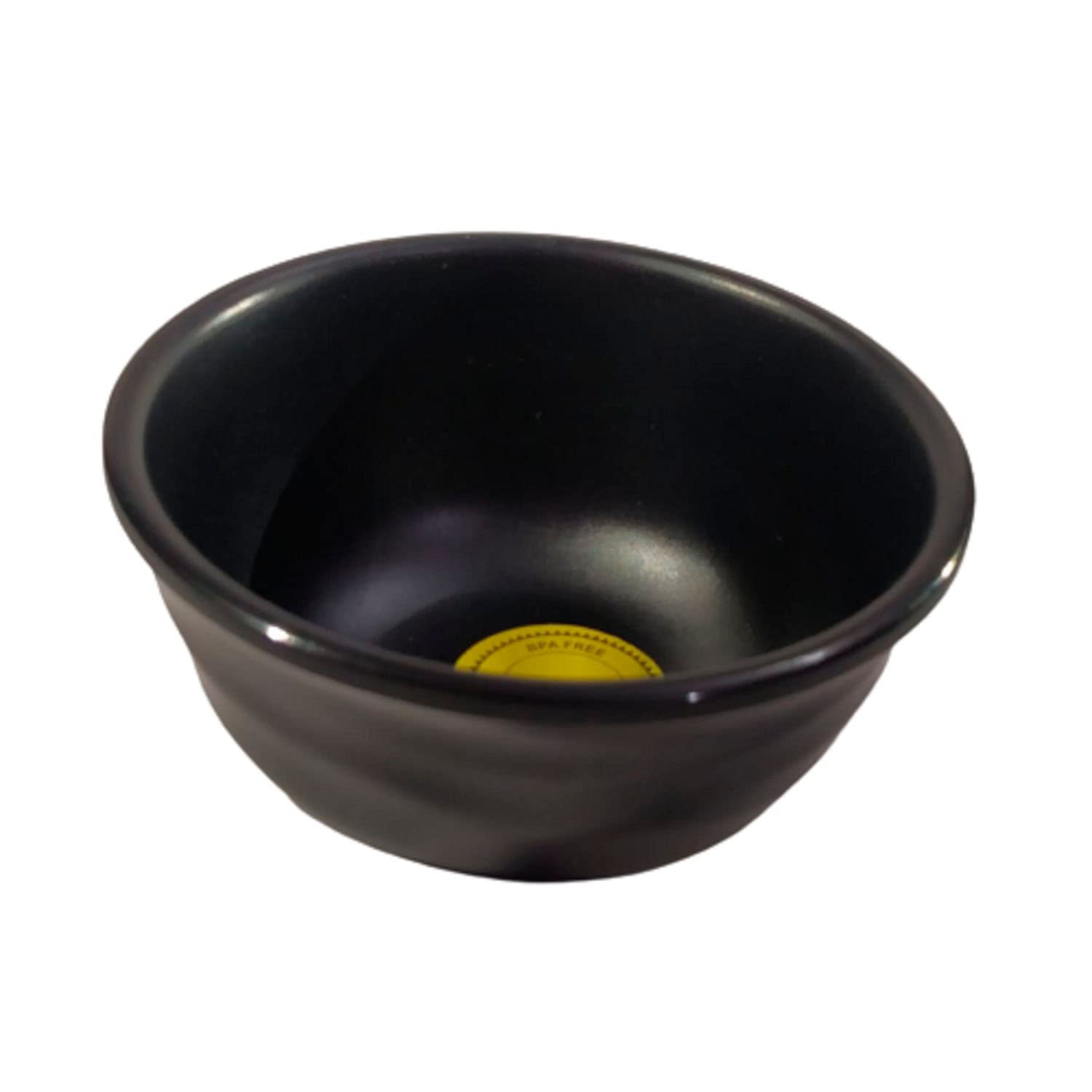 Melamine Small Serving Sweet Chat Bowl/Dip Sauce,Chutney,Pickle/Desert Katori/Vati Set of 12,Matte,Black,100 ml