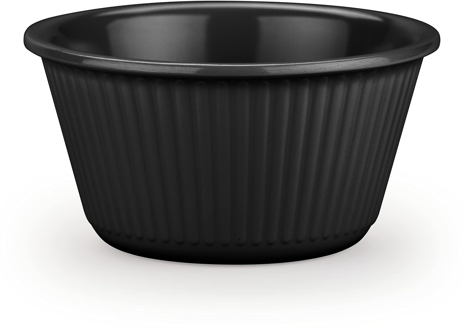 Melamine Fluted Bowl Ramekin 4 Oz - Black