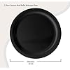 Milton Lissome Matt Buffet Melamine Plate, Set of 3, Black (12.5" Each)