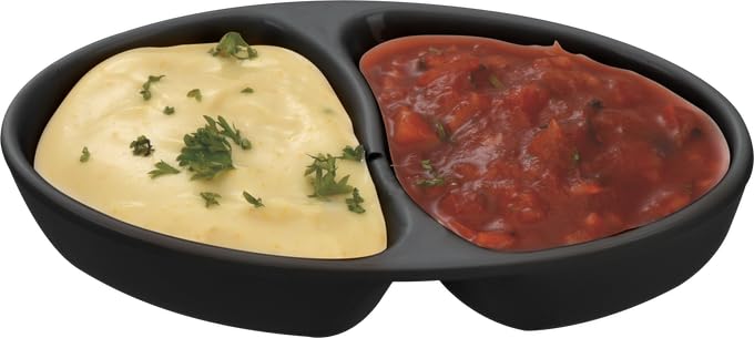 PAUL SONS Hospitality Unbreakable Melamine Twin Sauce Bowl for Serving Sauce/Chutney for Dipping Snacks Matte Finish, Small Black (Pack of 4Pc)