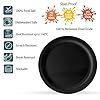 Milton Lissome Matt Buffet Melamine Plate, Set of 3, Black (12.5" Each)