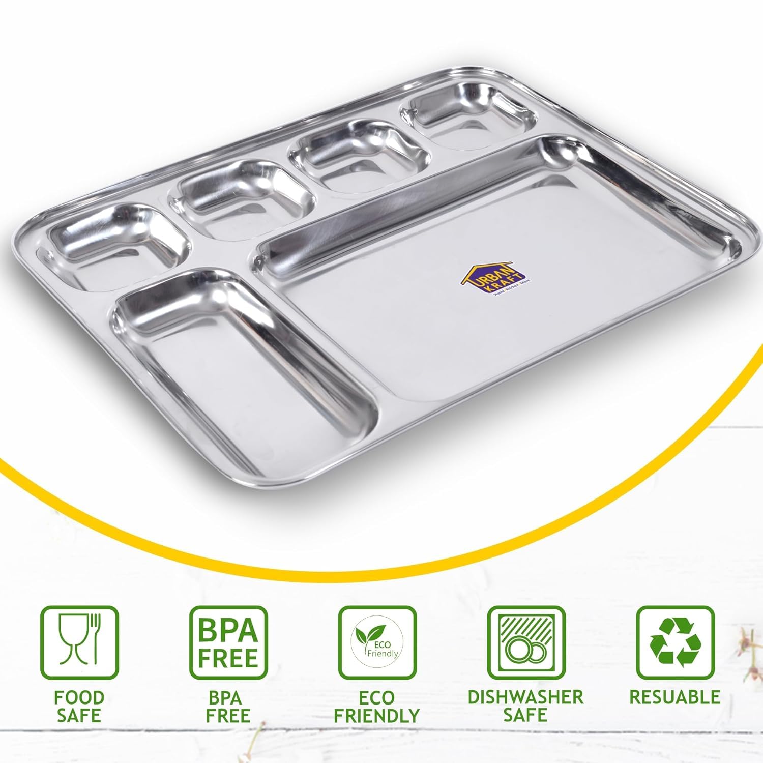 Stainless Steel Plates with Compartments