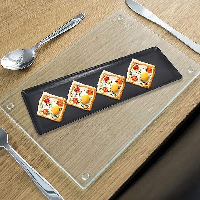 Unbreakable Welcome Small Serving Snacks Platter/Tray/Plastic (Pack of 24 platters)